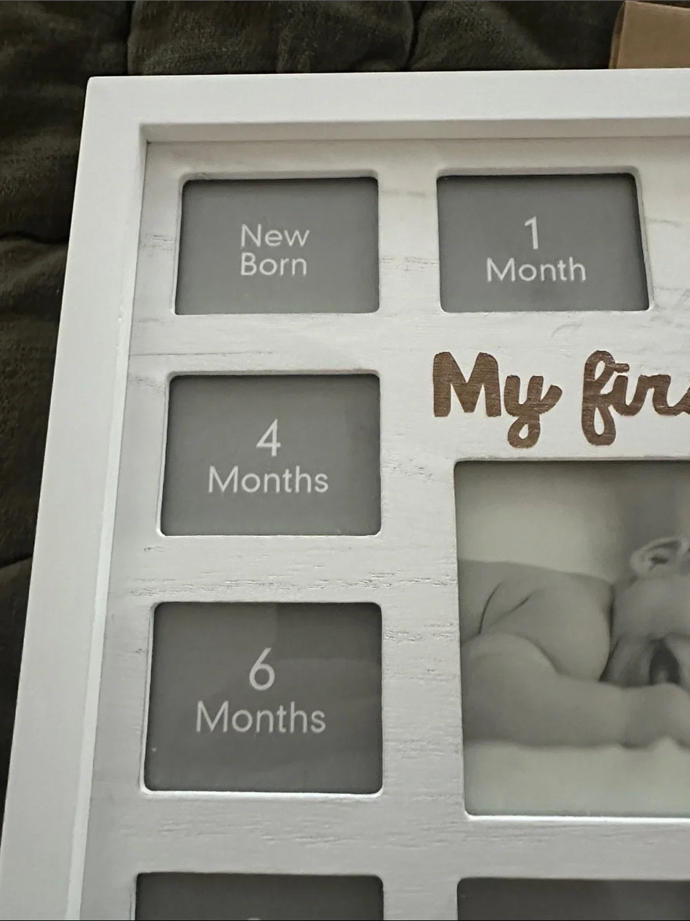 My First Year Multi-Photo Baby Frame - White